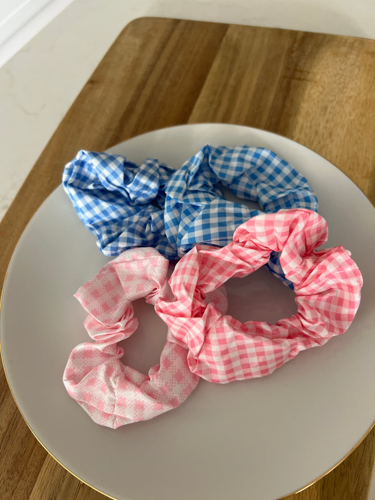 Gingham Scrunchie